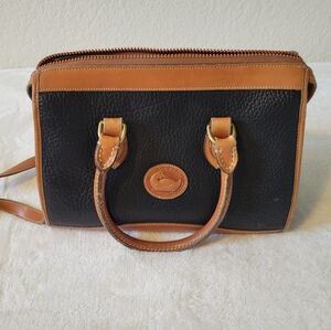 Dooney & Bourke Black and Brown Leather Handbag